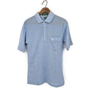 VTG Deadstock Grand Slam Munsingwear Polo Golf Shirt Mens S Mesh Light Blue USA